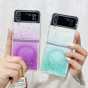 For Samsung Galaxy Z Flip4 Magsafe Glitter TPU Phone Case(Green)