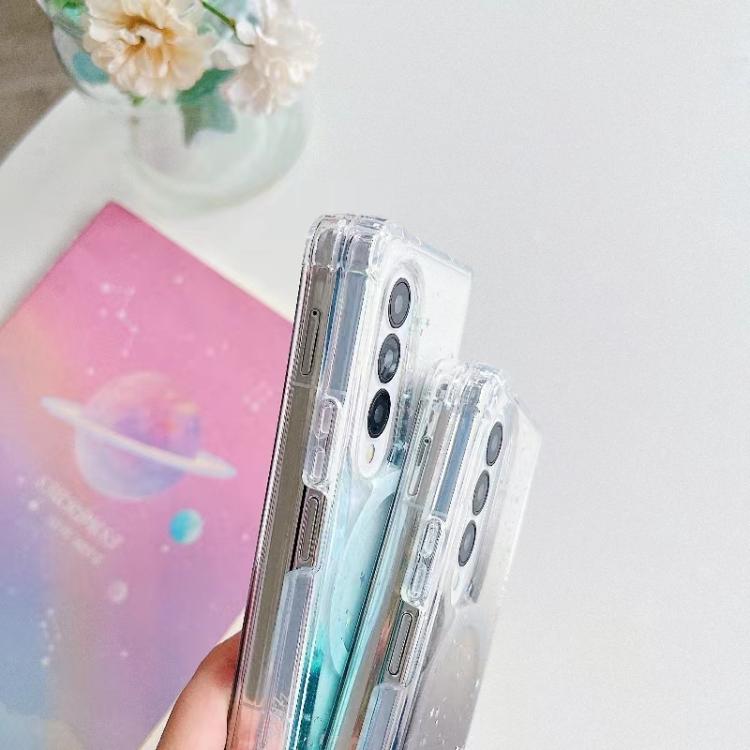 For Samsung Galaxy Z Fold3 Magsafe Glitter TPU Phone Protective Case(Black)