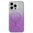 For iPhone 12 Pro Max MagSafe Glitter Hybrid Clear TPU Phone Case(Purple) - iPhone 12 Pro Max Cases by PMC TechLife | Online Shopping South Africa | PMC TechLife