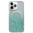 For iPhone 11 Pro Max MagSafe Glitter Hybrid Clear TPU Phone Case(Green) - iPhone 11 Cases by PMC TechLife | Online Shopping South Africa | PMC TechLife