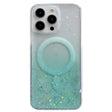 For iPhone 15 Plus MagSafe Glitter Hybrid Clear TPU Phone Case(Green) - iPhone 15 Plus Cases by PMC TechLife | Online Shopping South Africa | PMC TechLife