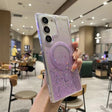 For Samsung Galaxy S22 5G Magsafe Glitter TPU Phone Protective Case(Purple) - Galaxy S22 5G Cases by PMC TechLife | Online Shopping South Africa | PMC TechLife
