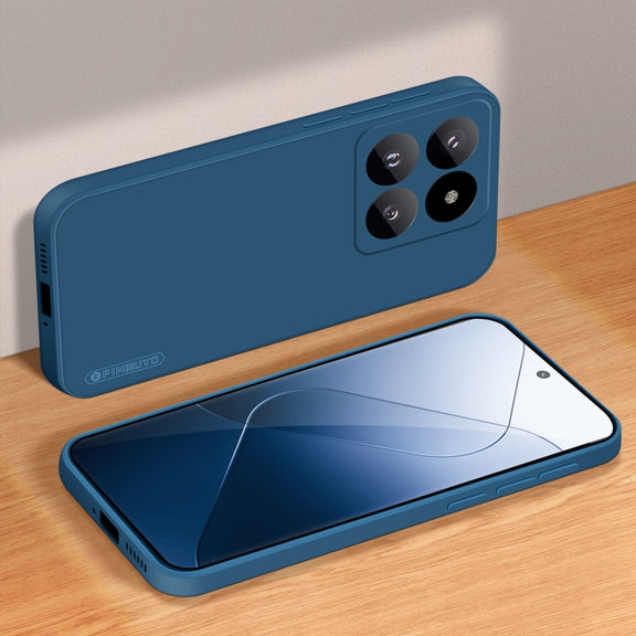 For Xiaomi 14 Pro PINWUYO Sense Series Liquid Silicone TPU Phone Case(Blue)