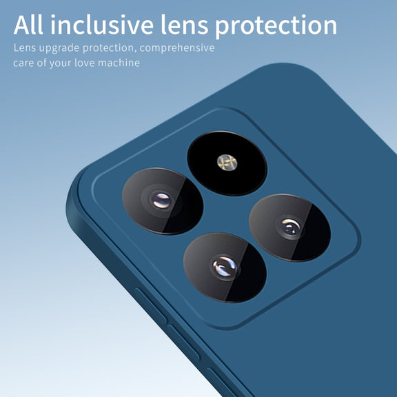 For Xiaomi 14 Pro PINWUYO Sense Series Liquid Silicone TPU Phone Case(Blue)
