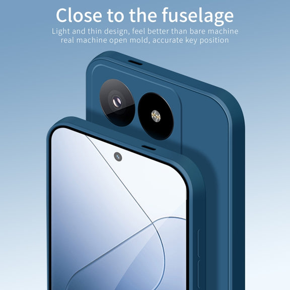 For Xiaomi 14 Pro PINWUYO Sense Series Liquid Silicone TPU Phone Case(Blue)