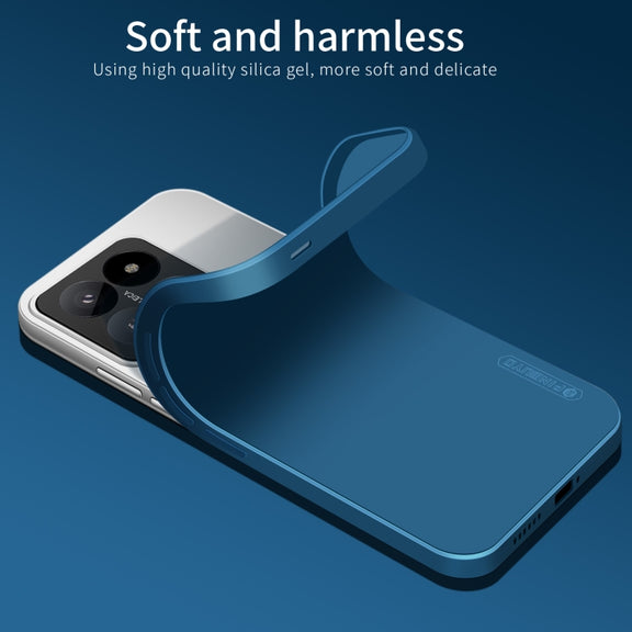 For Xiaomi 14 Pro PINWUYO Sense Series Liquid Silicone TPU Phone Case(Blue)