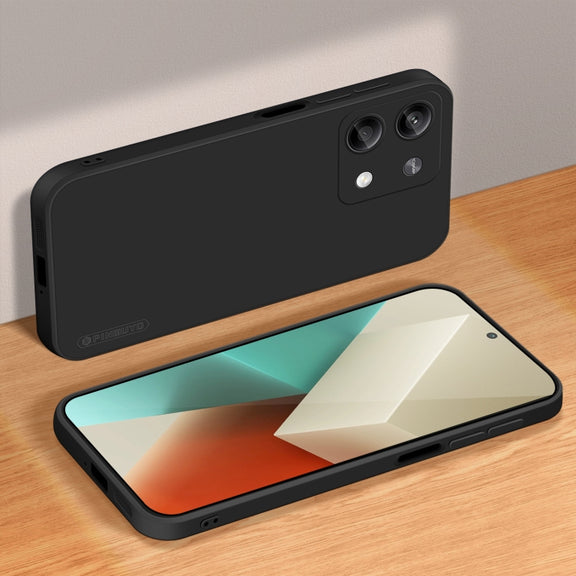 For Xiaomi Redmi Note 13 5G PINWUYO Sense Series Liquid Silicone TPU Phone Case(Black)