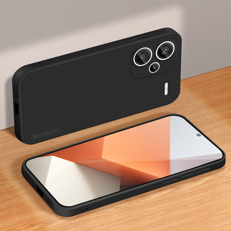 For Xiaomi Redmi Note 13 Pro+ PINWUYO Sense Series Liquid Silicone TPU Phone Case(Black)