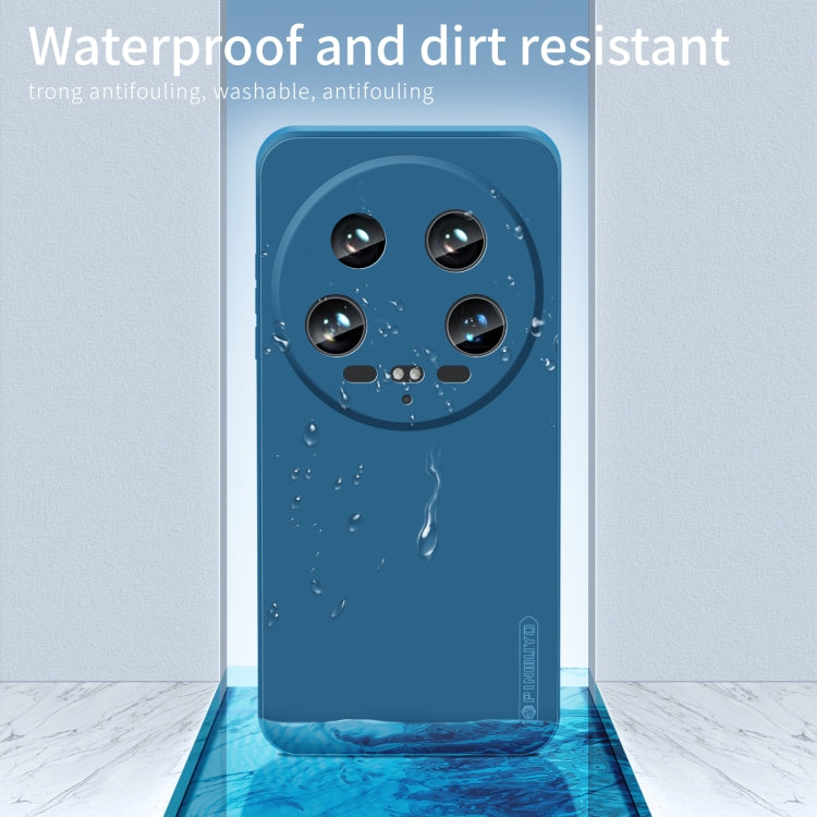 For Xiaomi 14 Ultra PINWUYO Sense Series Liquid Silicone TPU Phone Case(Blue)