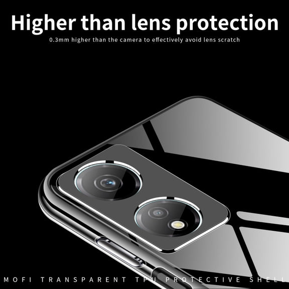 For Honor X7b MOFI Ming Series Ultra-thin TPU Phone Case(Transparent)