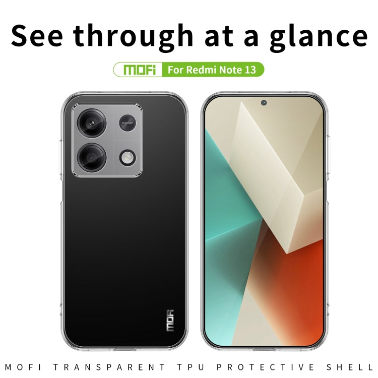 For Xiaomi Redmi Note 13 5G MOFI Ming Series Ultra-thin TPU Phone Case(Transparent)