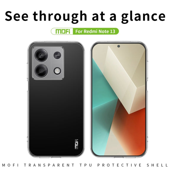 For Xiaomi Redmi Note 13 5G MOFI Ming Series Ultra-thin TPU Phone Case(Transparent)