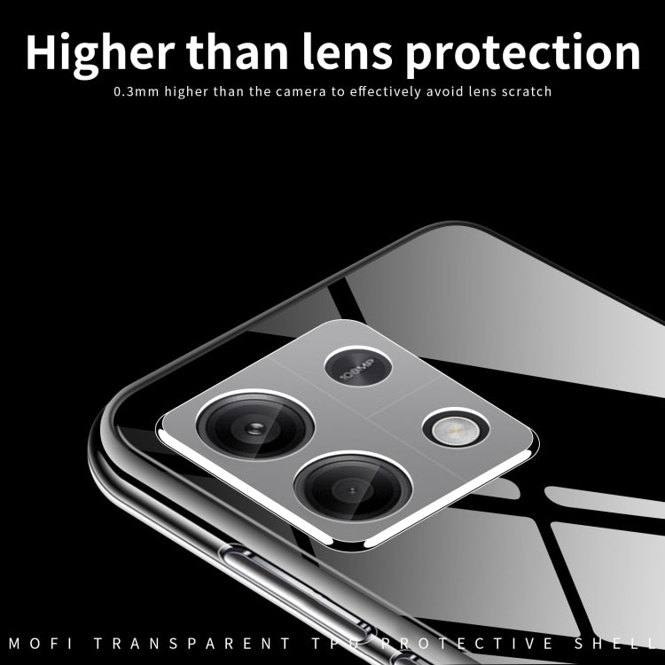For Xiaomi Redmi Note 13 5G MOFI Ming Series Ultra-thin TPU Phone Case(Transparent)