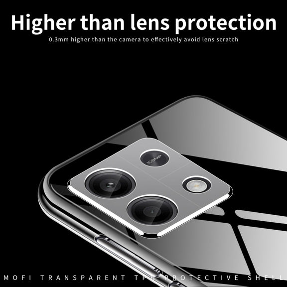 For Xiaomi Redmi Note 13 5G MOFI Ming Series Ultra-thin TPU Phone Case(Transparent)