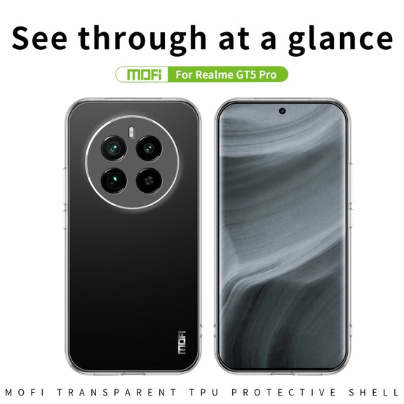 For Realme GT5 Pro MOFI Ming Series Ultra-thin TPU Phone Case(Transparent)
