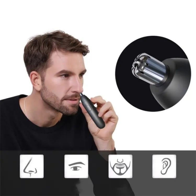 GT-2220A Portable Electric USB Rechargeable Nose Hair Trimmer(White)