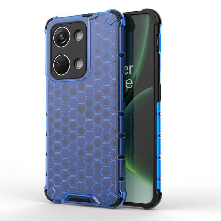 For OnePlus Nord 3 Shockproof Honeycomb Phone Case(Blue)