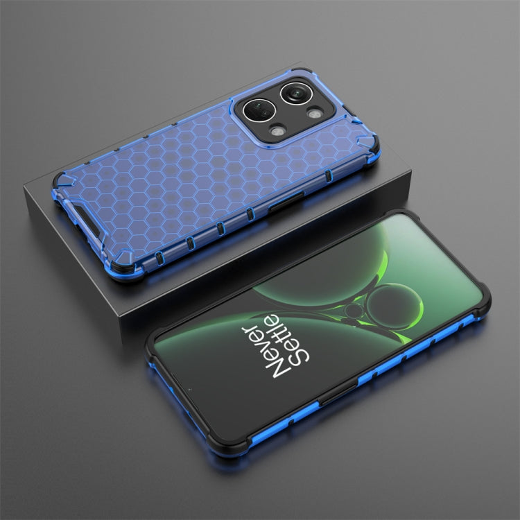 For OnePlus Nord 3 Shockproof Honeycomb Phone Case(Blue)