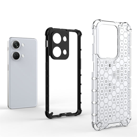 For OnePlus Nord 3 Shockproof Honeycomb Phone Case(Blue)