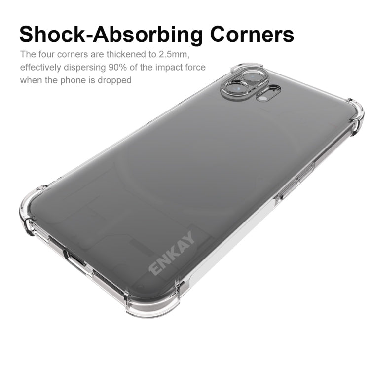 For Nothing Phone 2 ENKAY Hat-Prince Transparent TPU Shockproof Phone Case