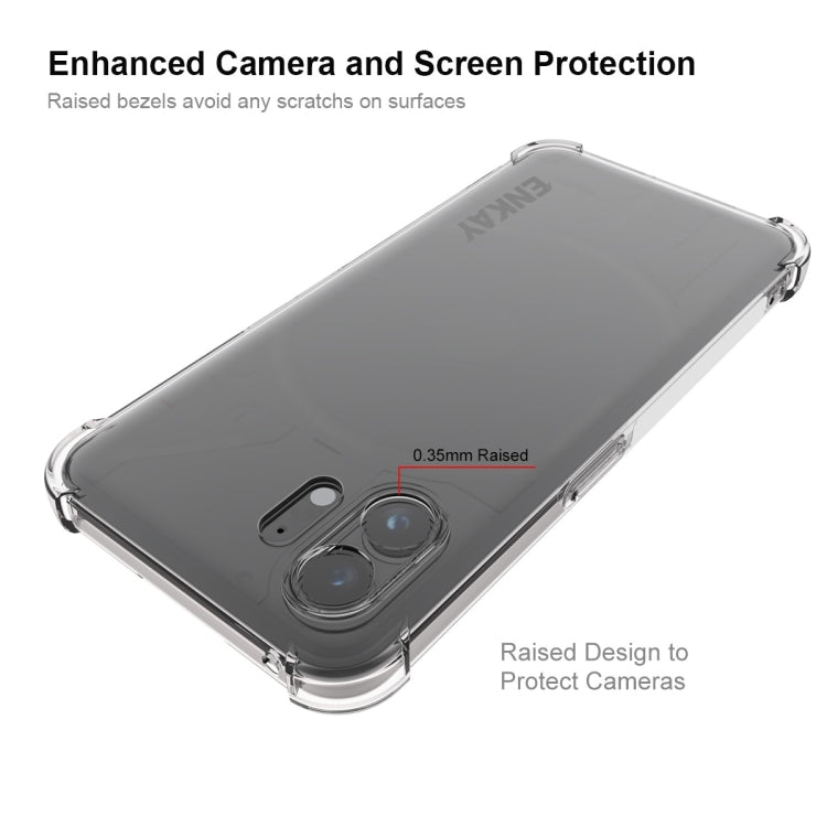 For Nothing Phone 2 ENKAY Hat-Prince Transparent TPU Shockproof Phone Case