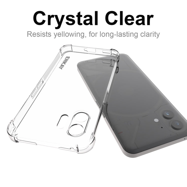 For Nothing Phone 2 ENKAY Hat-Prince Transparent TPU Shockproof Phone Case