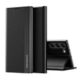 For Samsung Galaxy S24+ 5G Side Electroplated Adsorption Leather Phone Case(Graphite Black) - Galaxy S24+ 5G Cases by PMC TechLife | Online Shopping South Africa | PMC TechLife
