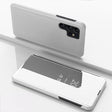 For Samsung Galaxy S25 Ultra 5G Plated Mirror Horizontal Flip Leather Phone Case with Holder(Silver) - free shipping - PMC Jewellery - Order now!