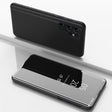 For Samsung Galaxy S25 Ultra 5G Plated Mirror Horizontal Flip Leather Phone Case with Holder(Black) - free shipping - PMC Jewellery - Order now!