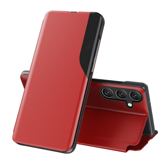 For Samsung Galaxy S25+ 5G Attraction Flip Holder Leather Phone Case(Red)