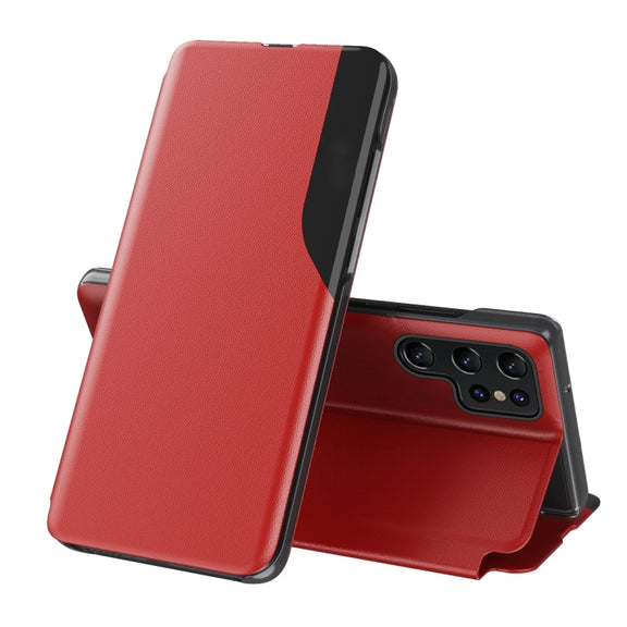 For Samsung Galaxy S25 Ultra 5G Attraction Flip Holder Leather Phone Case(Red)