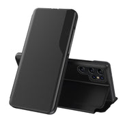For Samsung Galaxy S25 Ultra 5G Attraction Flip Holder Leather Phone Case(Black)