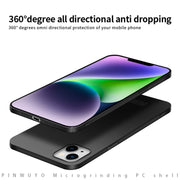 For iPhone 15 Plus PINWUYO Micro-Frosted PC Ultra-thin Hard Phone Case with Magsafe Magnetic Ring(Red)