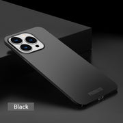 For iPhone 15 Pro PINWUYO Micro-Frosted PC Ultra-thin Hard Phone Case with Magsafe Magnetic Ring(Black)
