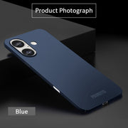 For iPhone 16 PINWUYO Micro-Frosted PC Ultra-thin Hard Phone Case with Magsafe Magnetic Ring(Blue)