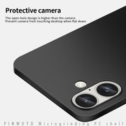 For iPhone 16 Plus PINWUYO Micro-Frosted PC Ultra-thin Hard Phone Case with Magsafe Magnetic Ring(Red)