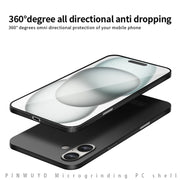 For iPhone 16 Plus PINWUYO Micro-Frosted PC Ultra-thin Hard Phone Case with Magsafe Magnetic Ring(Red)
