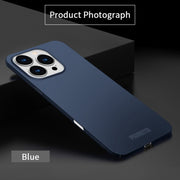 For iPhone 16 Pro PINWUYO Micro-Frosted PC Ultra-thin Hard Phone Case with Magsafe Magnetic Ring(Blue)