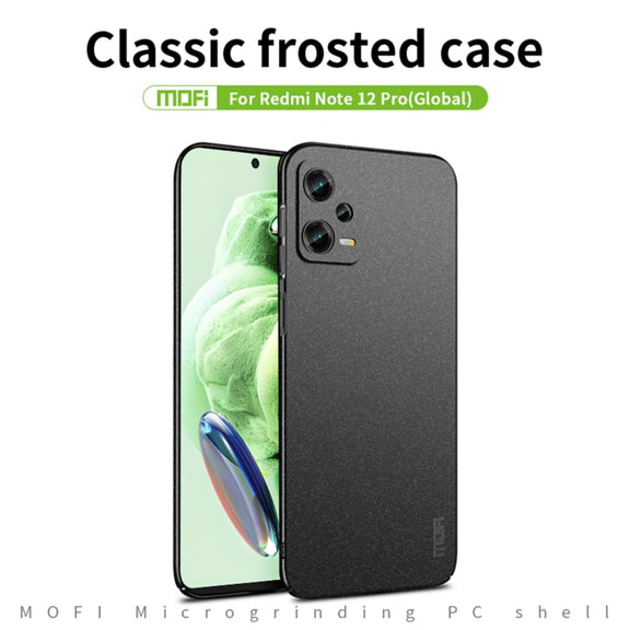 For Xiaomi Redmi Note 12 Pro Global MOFI Fandun Series Frosted PC Ultra-thin All-inclusive Phone Case(Black)
