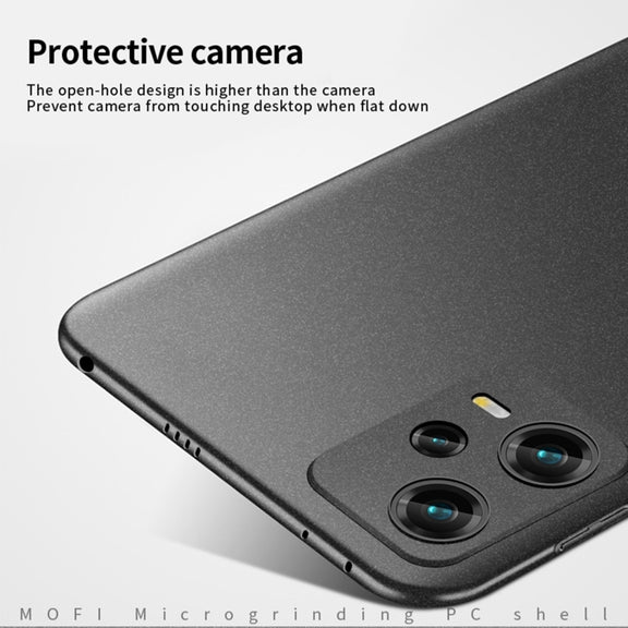 For Xiaomi Redmi Note 12 Pro+ Global MOFI Fandun Series Frosted PC Ultra-thin All-inclusive Phone Case(Blue)