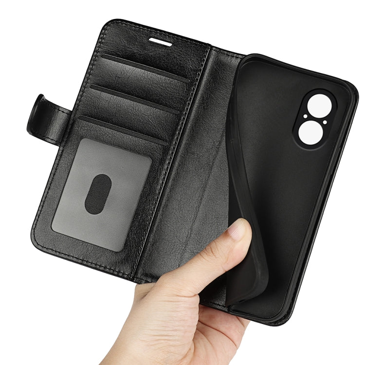 For Realme C67 4G R64 Texture Horizontal Flip Leather Phone Case(Black)