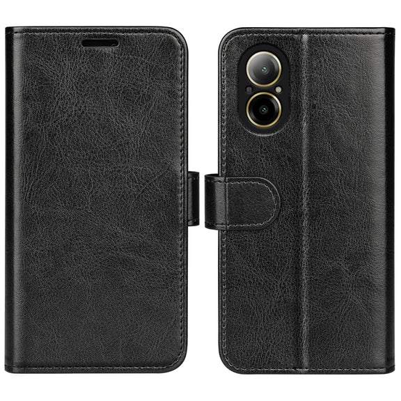 For Realme C67 4G R64 Texture Horizontal Flip Leather Phone Case(Black)