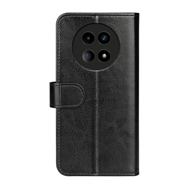 For Realme 12 5G R64 Texture Horizontal Flip Leather Phone Case(Black)
