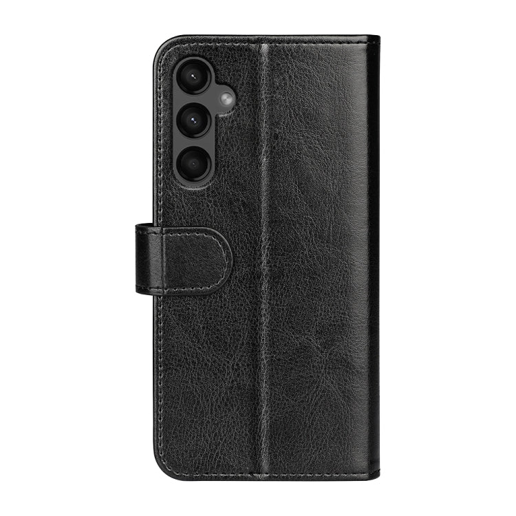For Samsung Galaxy A15 R64 Texture Horizontal Flip Leather Phone Case(Black)