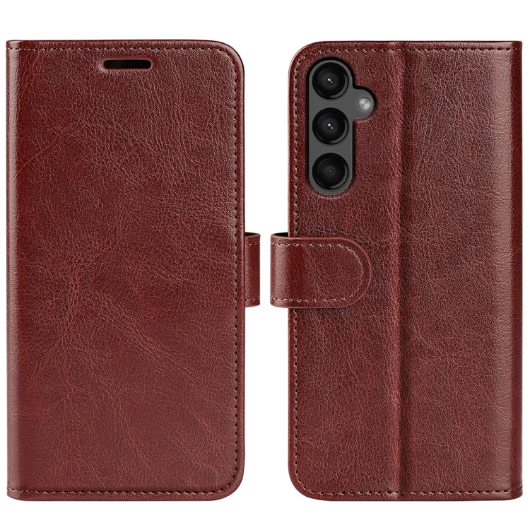For Samsung Galaxy A15 R64 Texture Horizontal Flip Leather Phone Case(Brown)