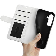 For Samsung Galaxy S25 5G R64 Texture Horizontal Flip Leather Phone Case(White)