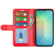 For Samsung Galaxy S25 5G R64 Texture Horizontal Flip Leather Phone Case(Red)