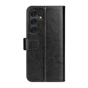 For Samsung Galaxy S25+ 5G R64 Texture Horizontal Flip Leather Phone Case(Black)