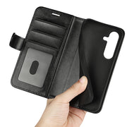 For Samsung Galaxy S25+ 5G R64 Texture Horizontal Flip Leather Phone Case(Black)