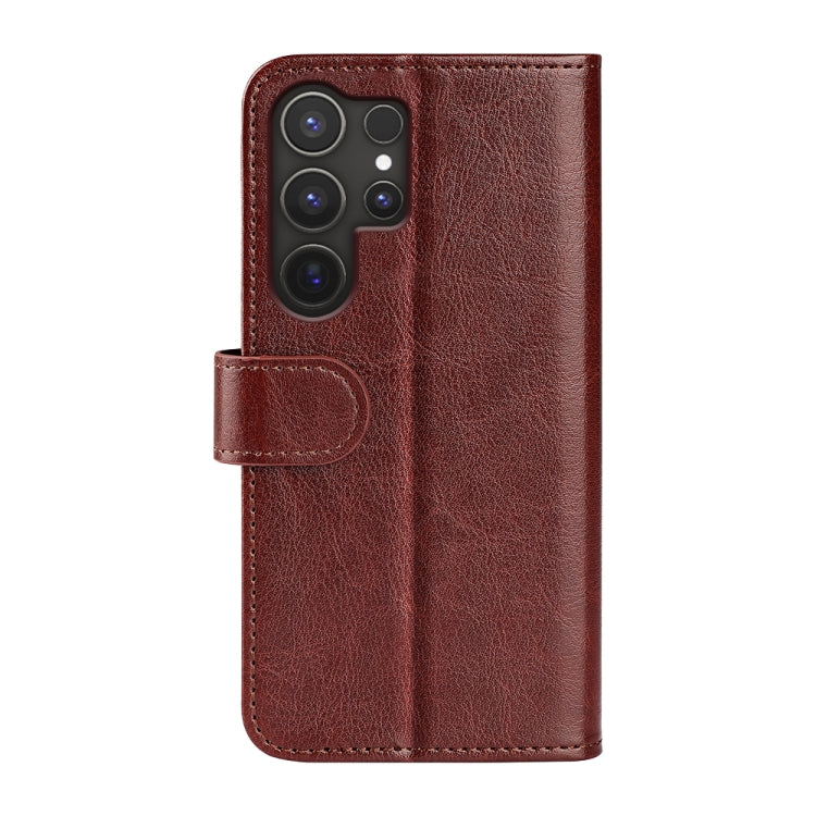 For Samsung Galaxy S25 Ultra 5G R64 Texture Horizontal Flip Leather Phone Case(Brown)